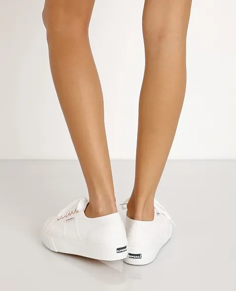 2740 Platform Sneaker in White by Superga