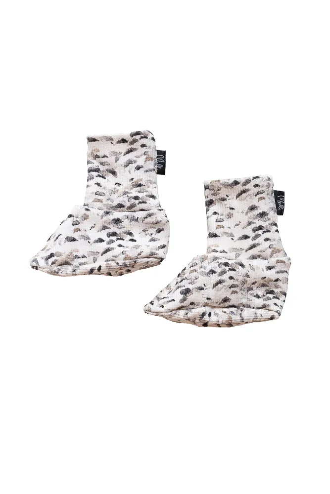 Baby's Ribbed Slippers Feathers