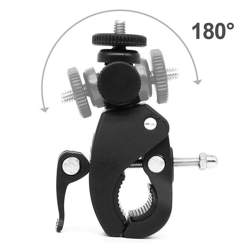 Bicycle Handlebar Flashlight Clip Holder Riding Handlebar Universal 360 Degree Rotating Bike LED Torch Mount Clamp Grip Bracket