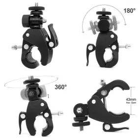 Bicycle Handlebar Flashlight Clip Holder Riding Handlebar Universal 360 Degree Rotating Bike LED Torch Mount Clamp Grip Bracket