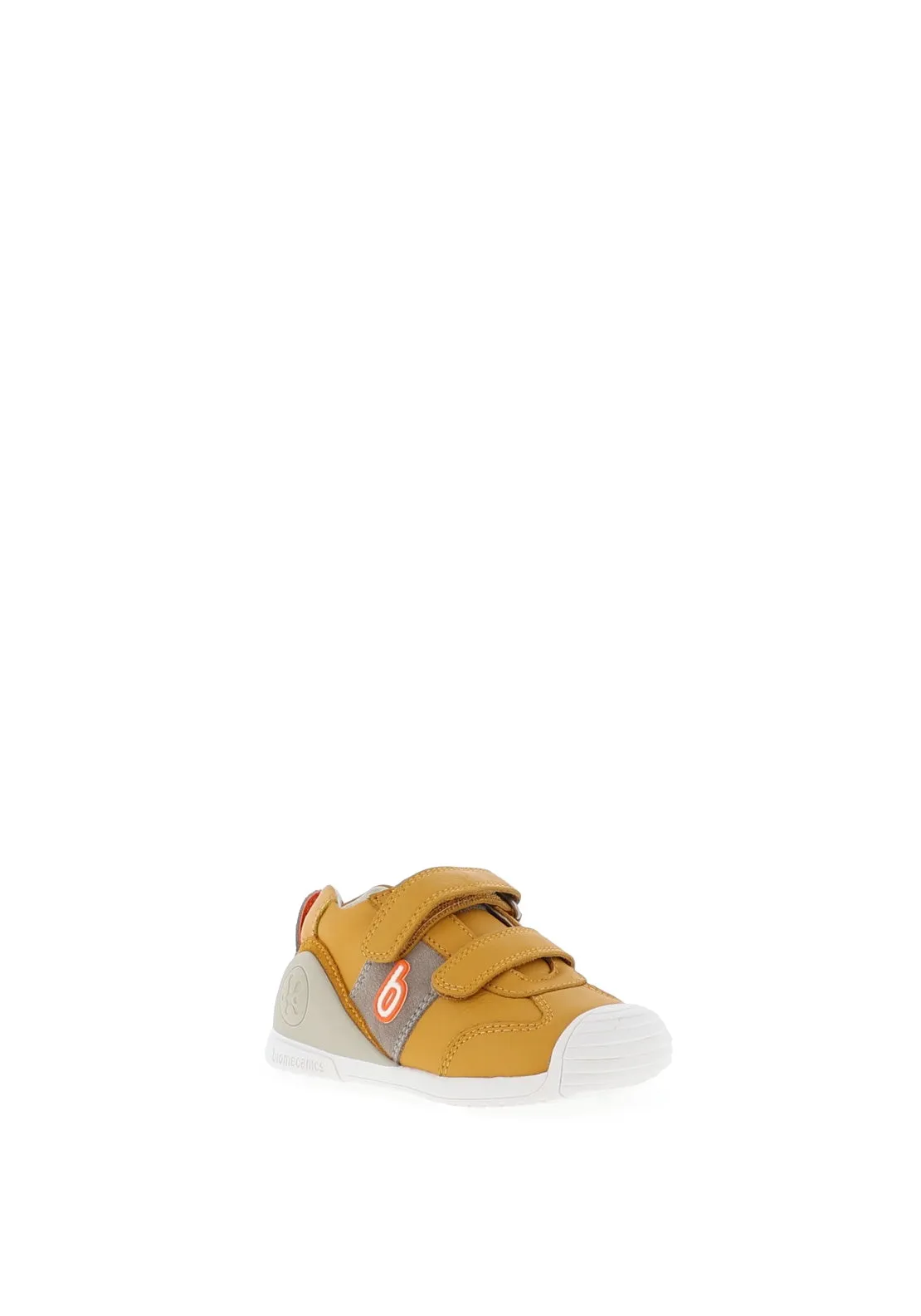 Biomechanics Baby Boys Leather Velcro Trainers, Mustard