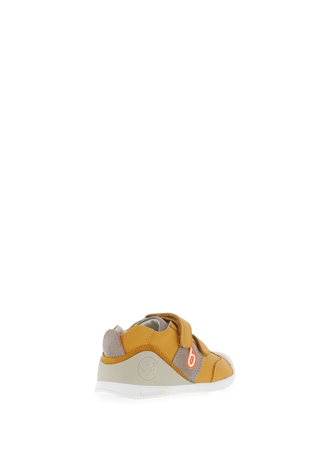 Biomechanics Baby Boys Leather Velcro Trainers, Mustard
