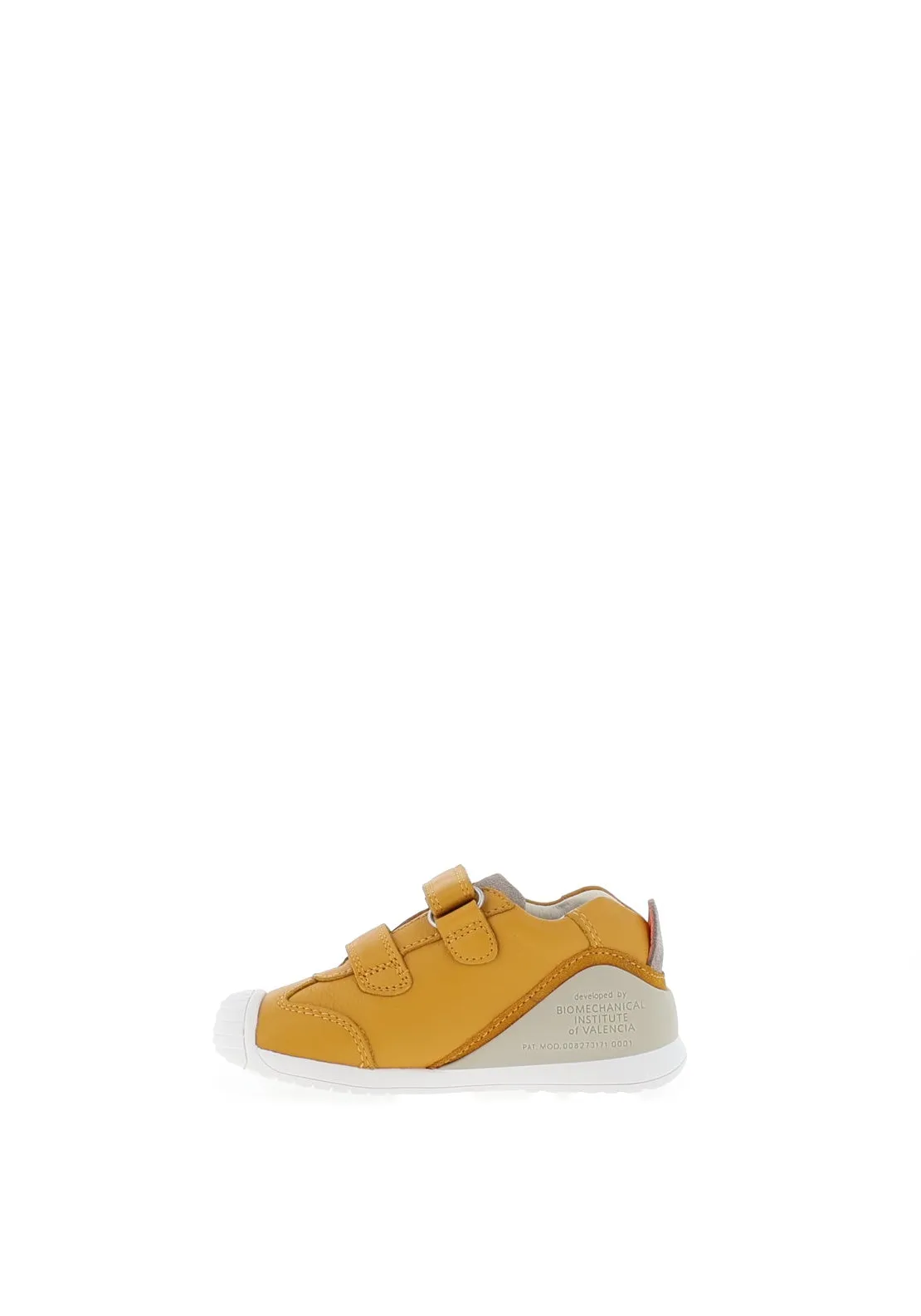 Biomechanics Baby Boys Leather Velcro Trainers, Mustard