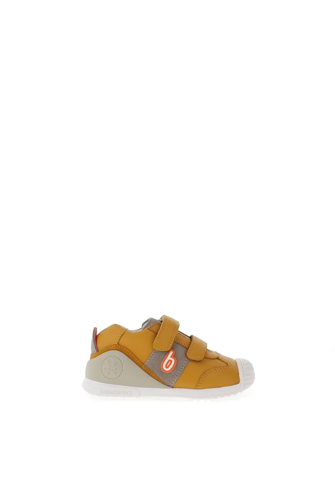 Biomechanics Baby Boys Leather Velcro Trainers, Mustard