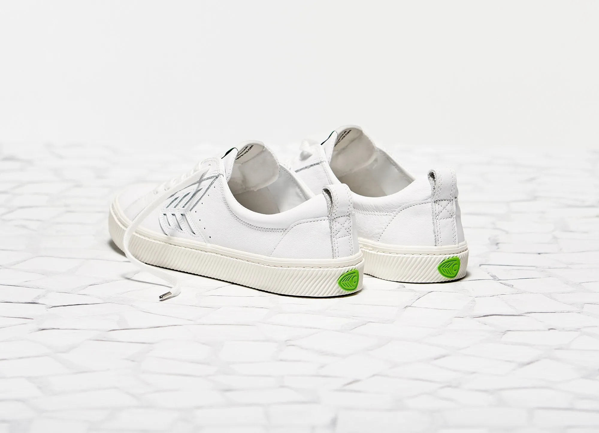 CATIBA Low Off White Leather Sneaker Women