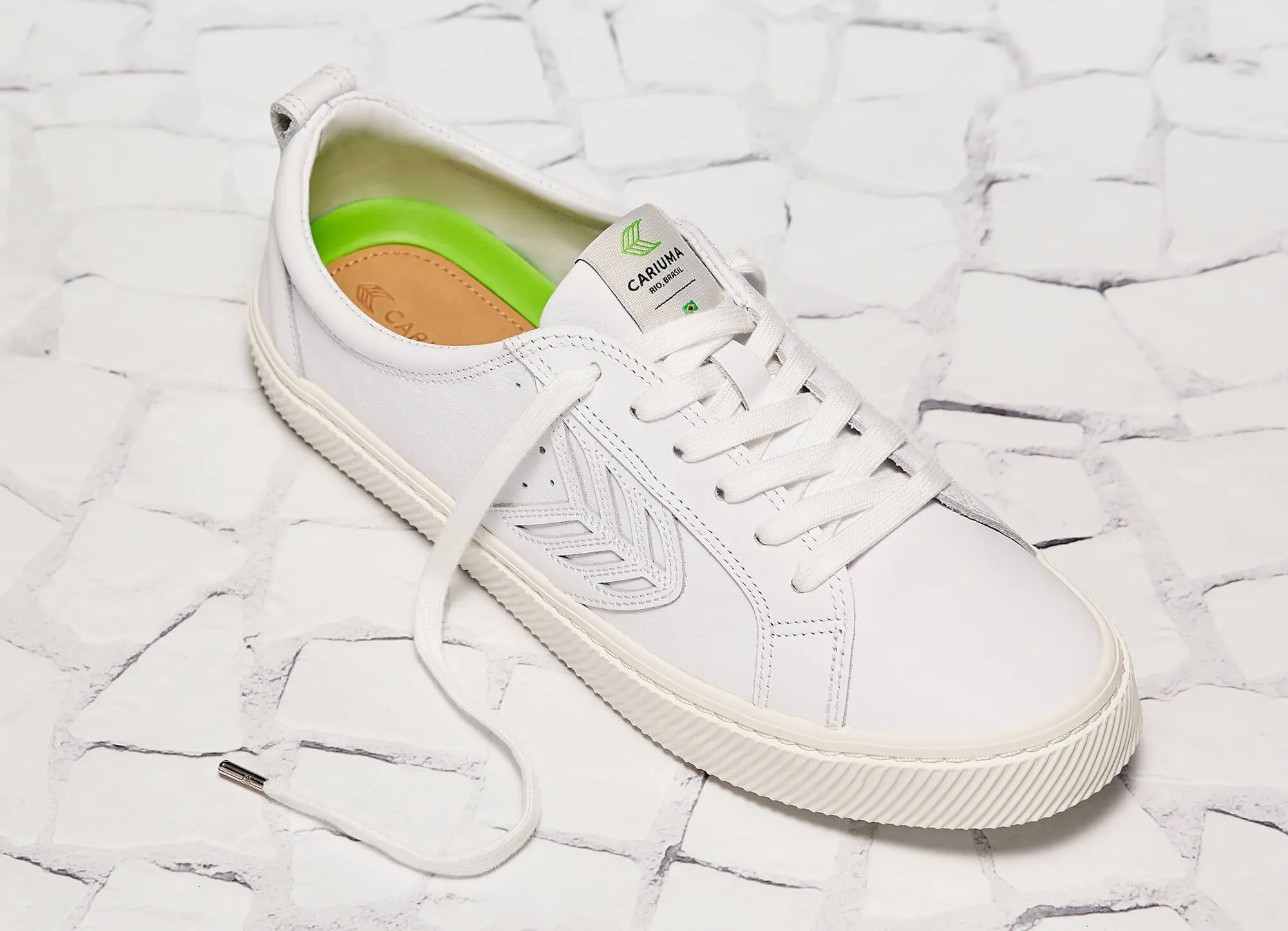 CATIBA Low Off White Leather Sneaker Women