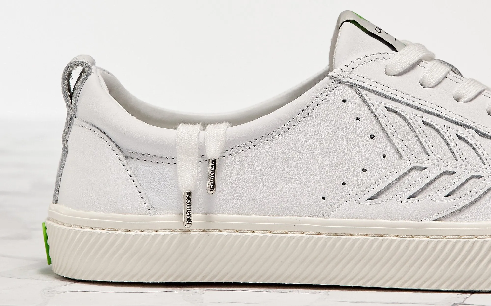 CATIBA Low Off White Leather Sneaker Women
