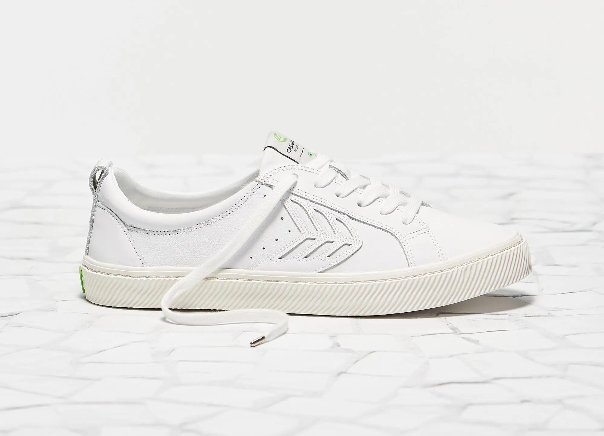 CATIBA Low Off White Leather Sneaker Women
