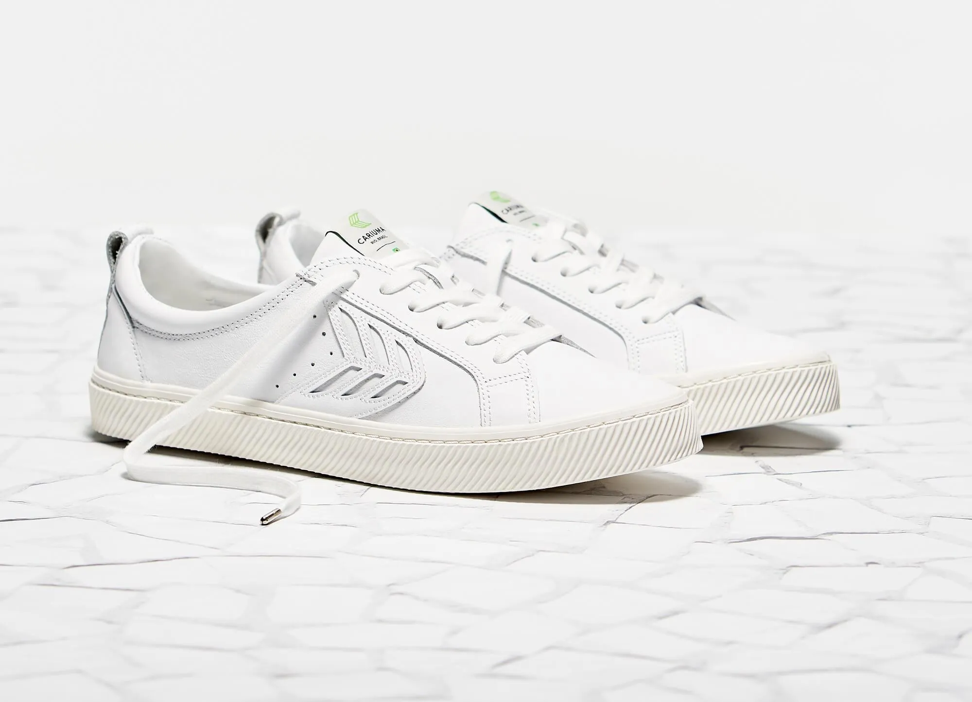 CATIBA Low Off White Leather Sneaker Women