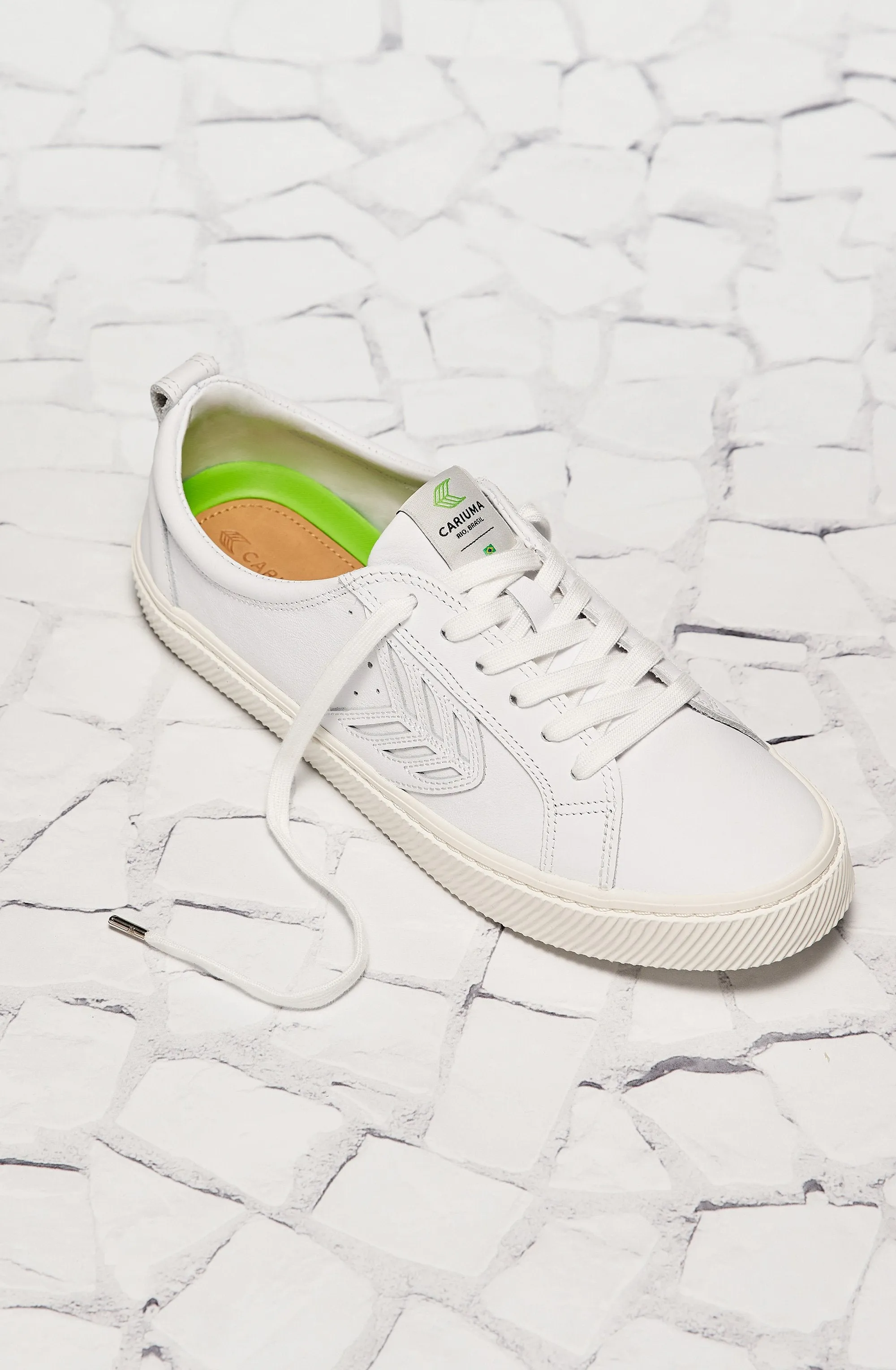 CATIBA Low Off White Leather Sneaker Women
