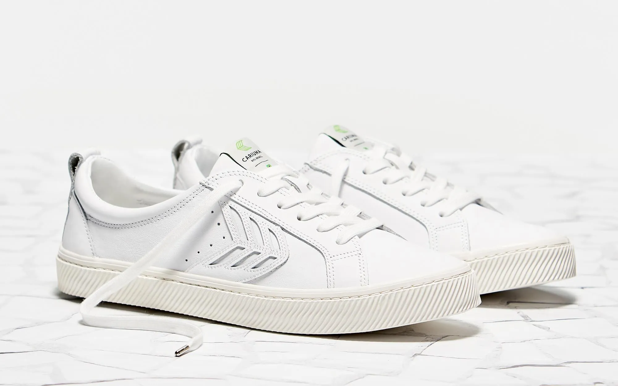 CATIBA Low Off White Leather Sneaker Women