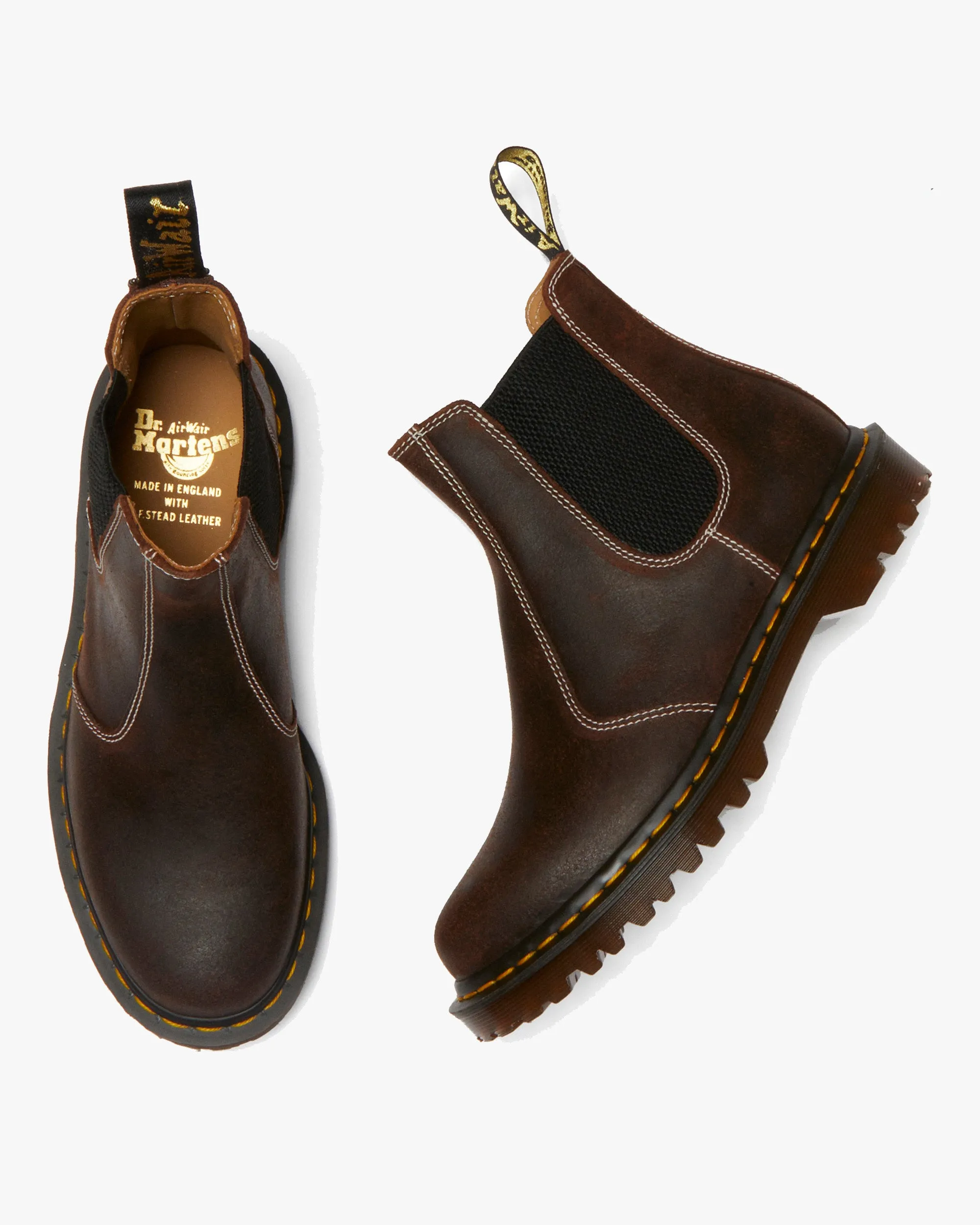 Dr Martens Made In England 2976 Chelsea Boots - Rustic Brown Wax Commander