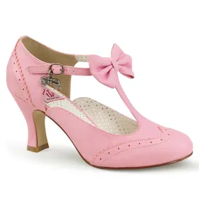 FLAPPER-11 Pin Up Couture Flapper Pink Sexy Single Soles (Retro Heels)