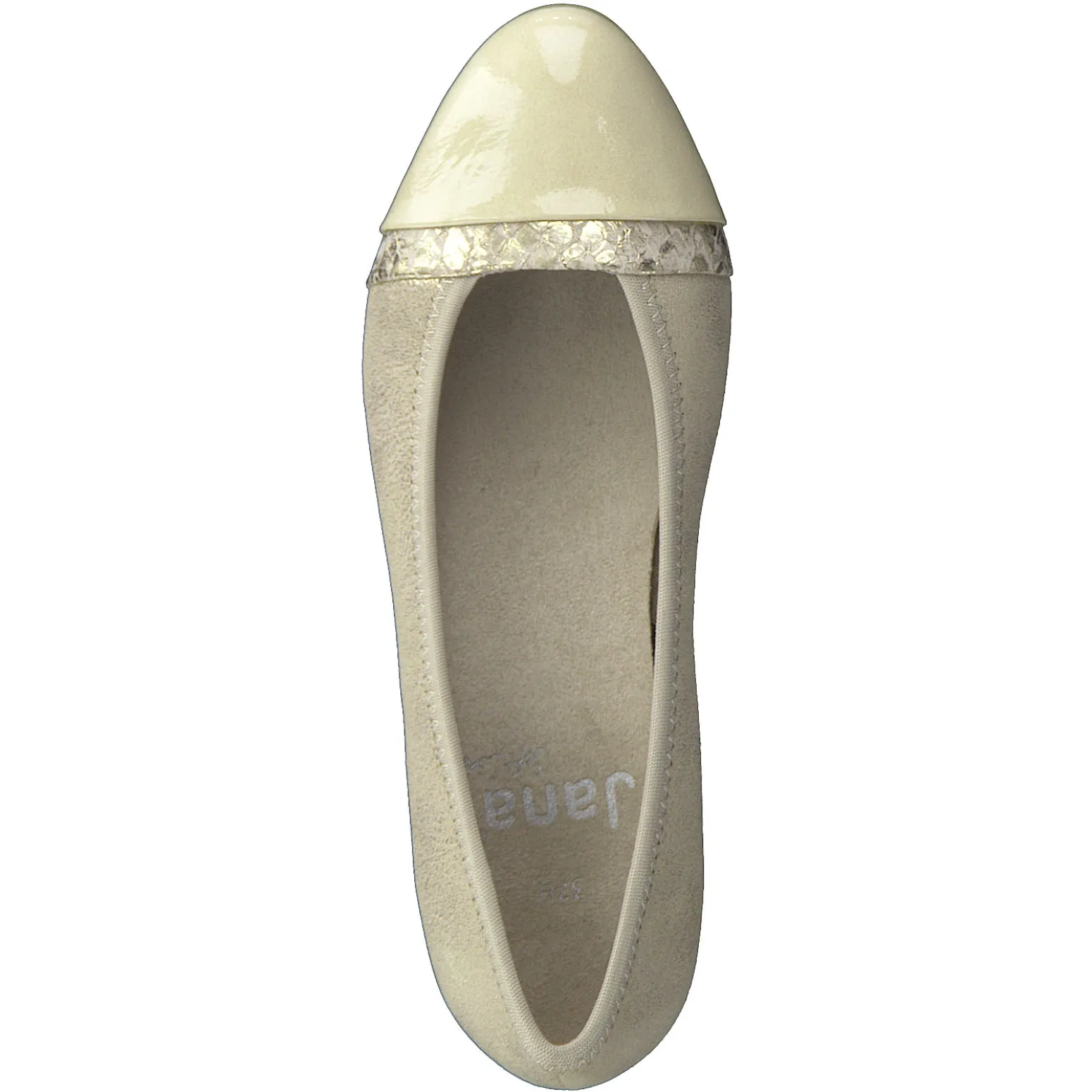 Jana Classic Court Shoe in Wide Fitting GOLD 22366-929