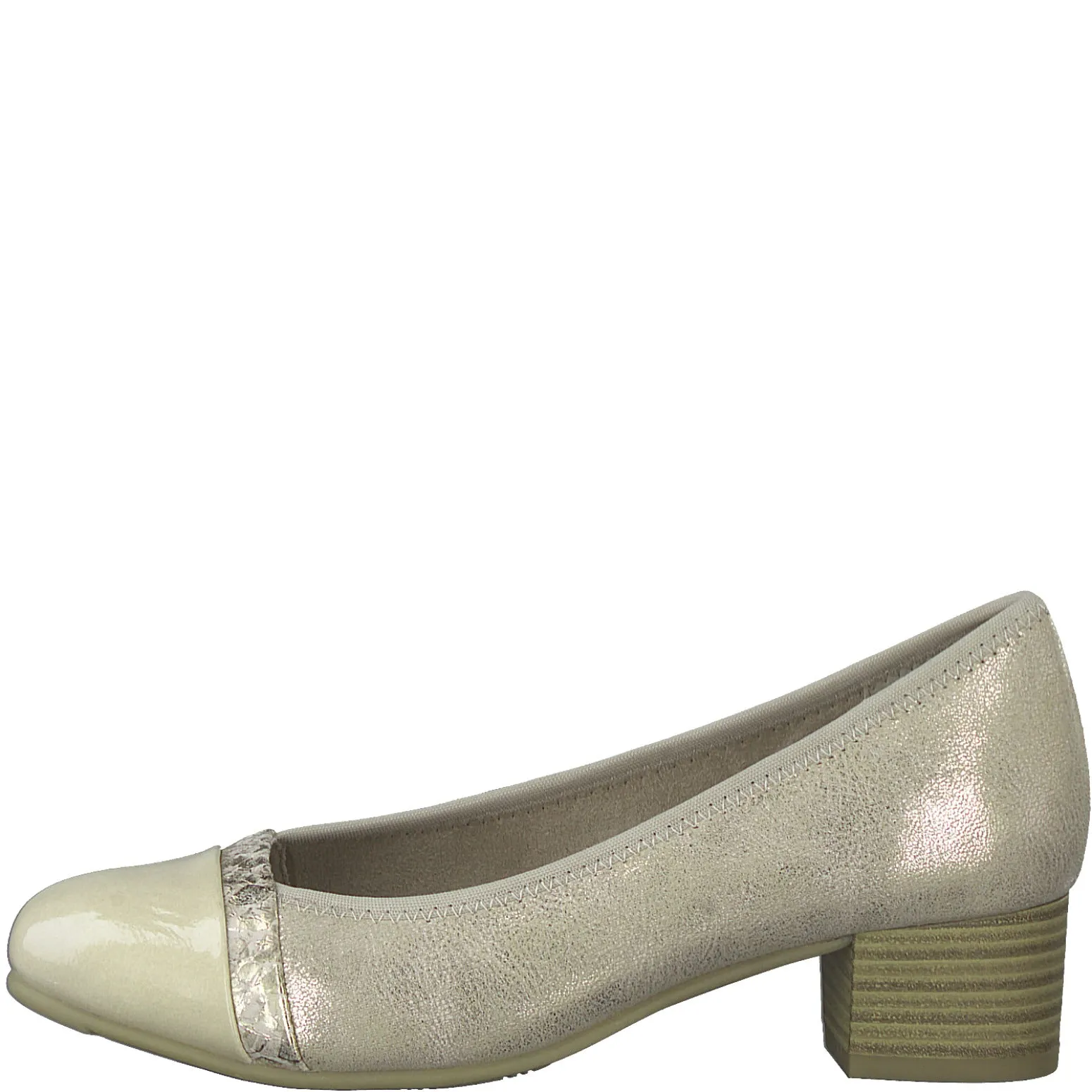 Jana Classic Court Shoe in Wide Fitting GOLD 22366-929