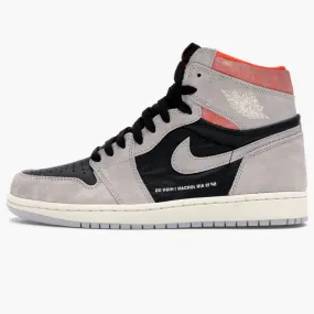 Jordan 1 Retro High Neutral Grey Hyper Crimson