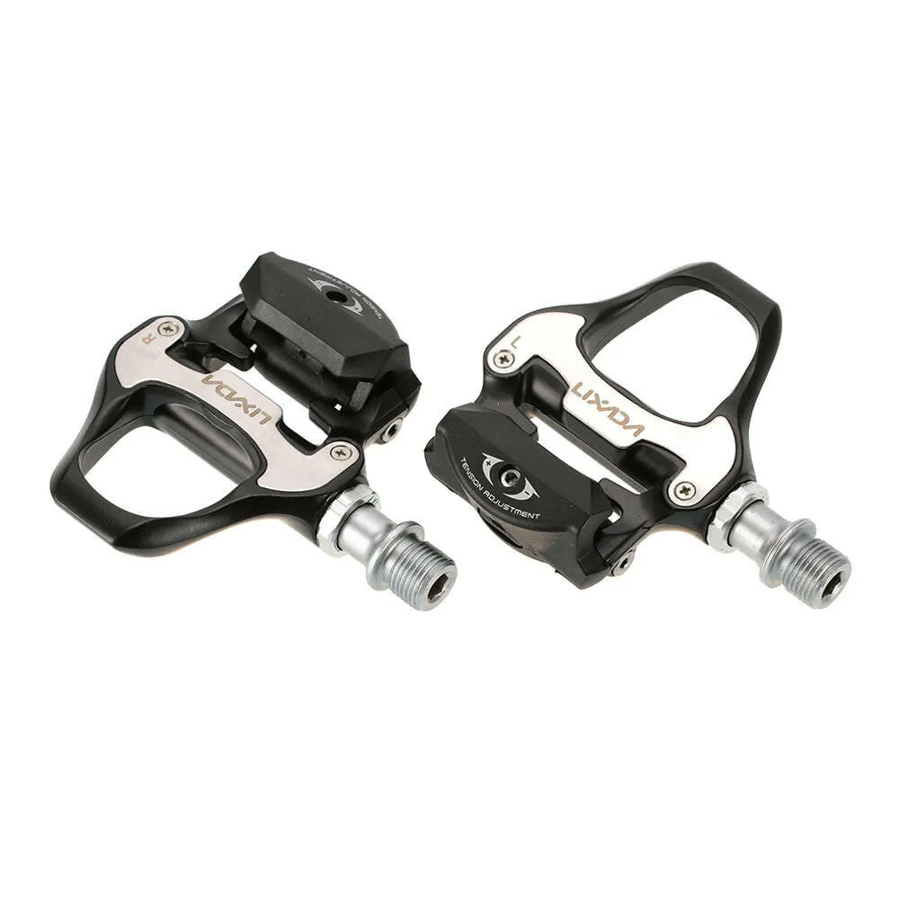 Lixada Road Bike Pedals SPD-SL Single-sided Clipless Bicycle 6 Degree Float Pedals Biking Cycling Pedal Clip-in Pedals