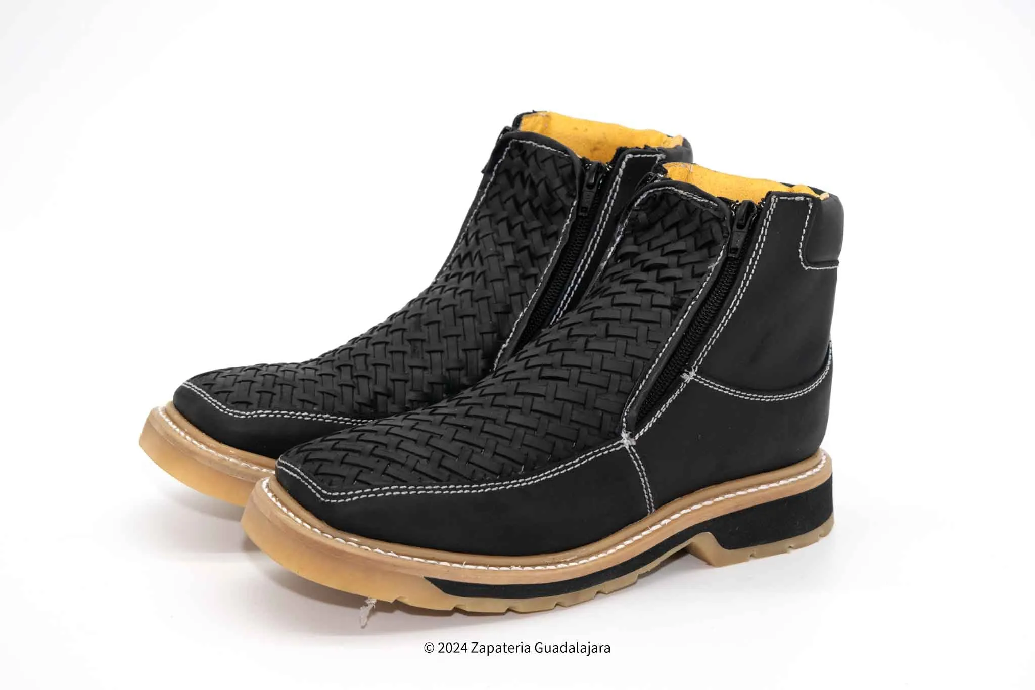 MEN'S DOUBLE DENSITY NON-SLIP SOLE PETATILLO BLACK LEATHER BOOT-H61M3105