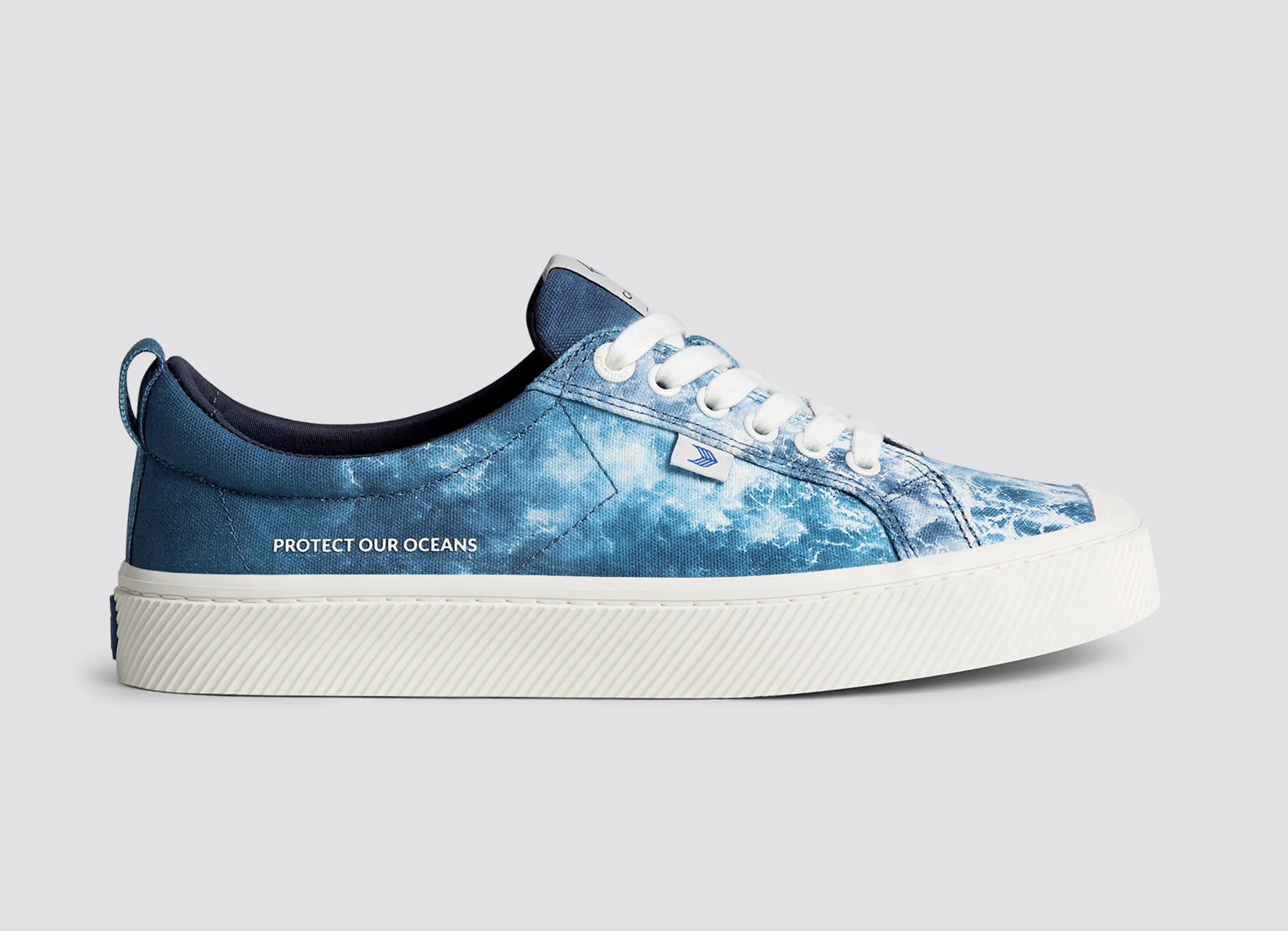OCA Low Ocean Waves Navy Canvas Sneaker Men