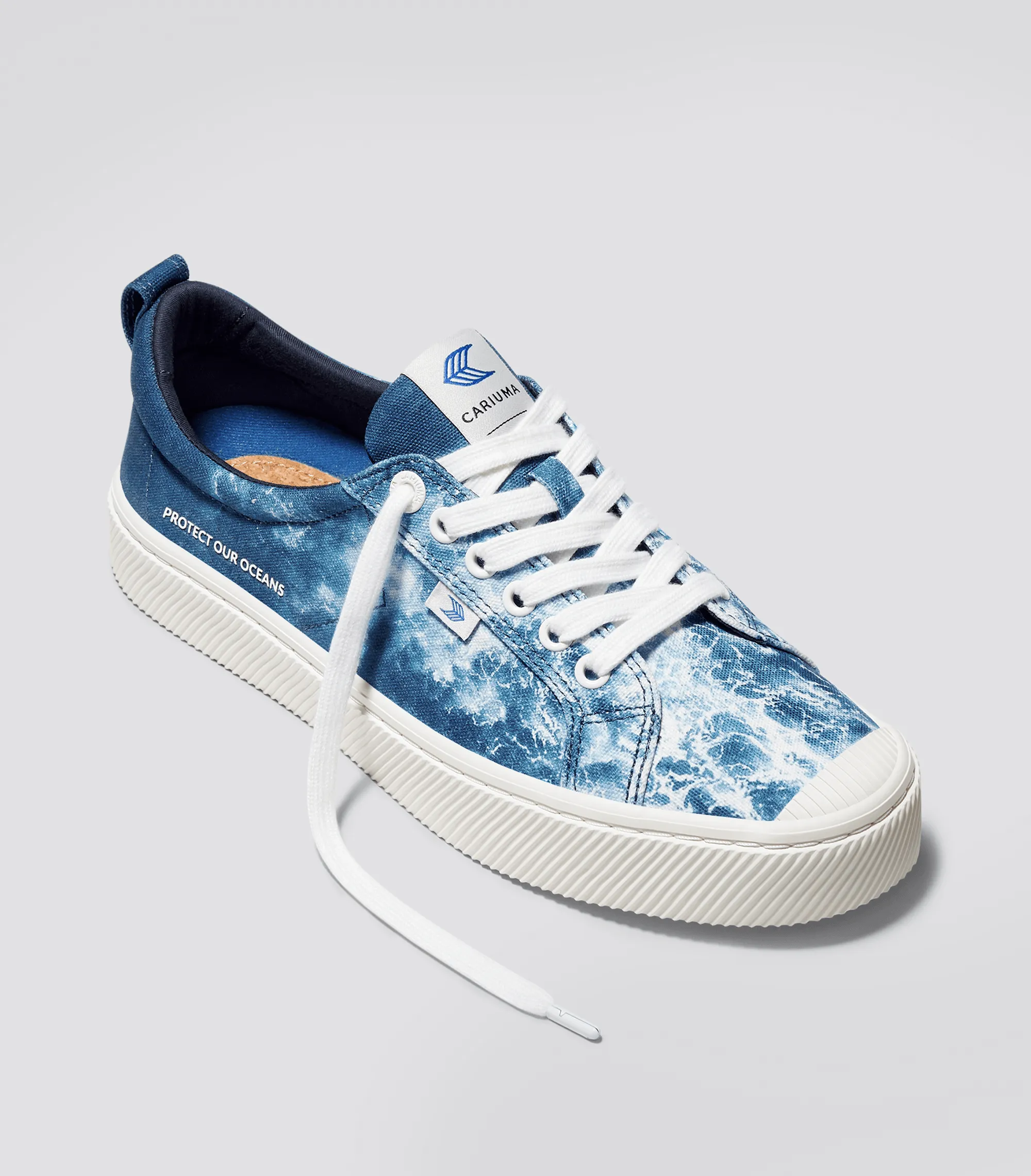 OCA Low Ocean Waves Navy Canvas Sneaker Men