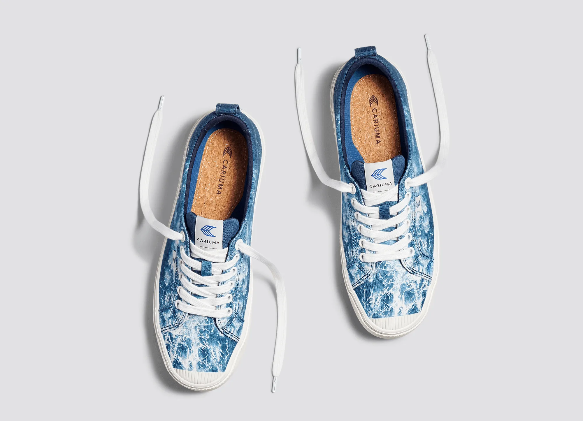 OCA Low Ocean Waves Navy Canvas Sneaker Men