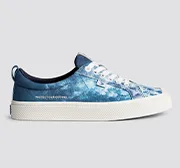 OCA Low Ocean Waves Navy Canvas Sneaker Men