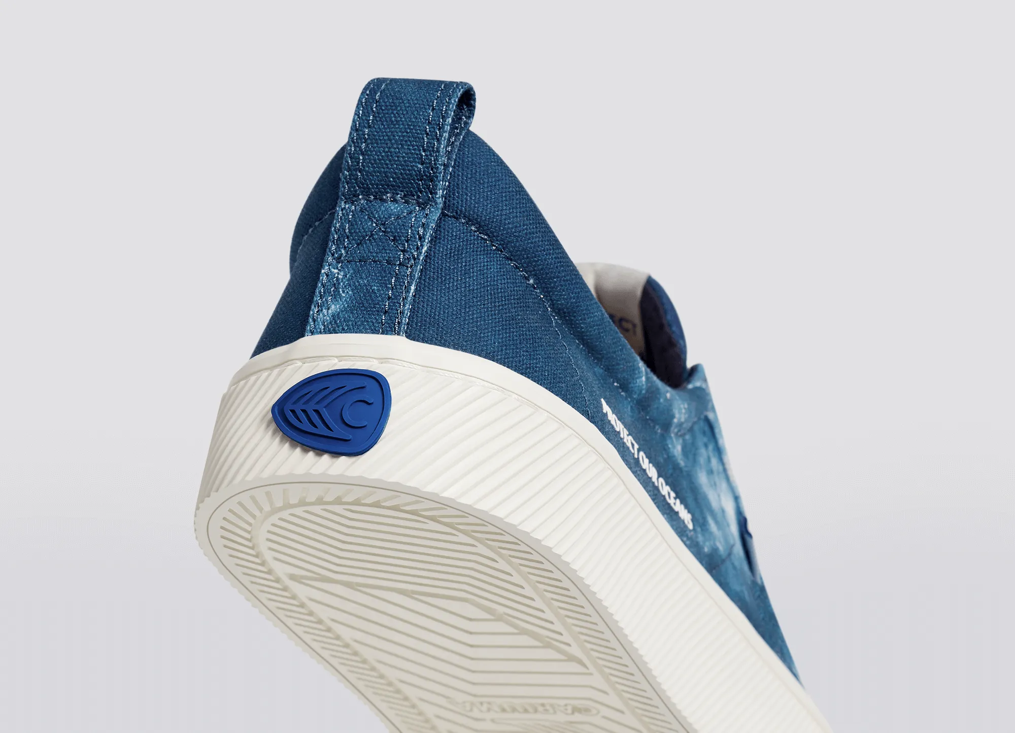 OCA Low Ocean Waves Navy Canvas Sneaker Men