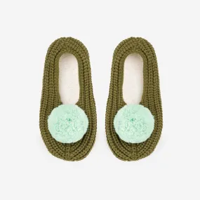 Pom Knit Slippers