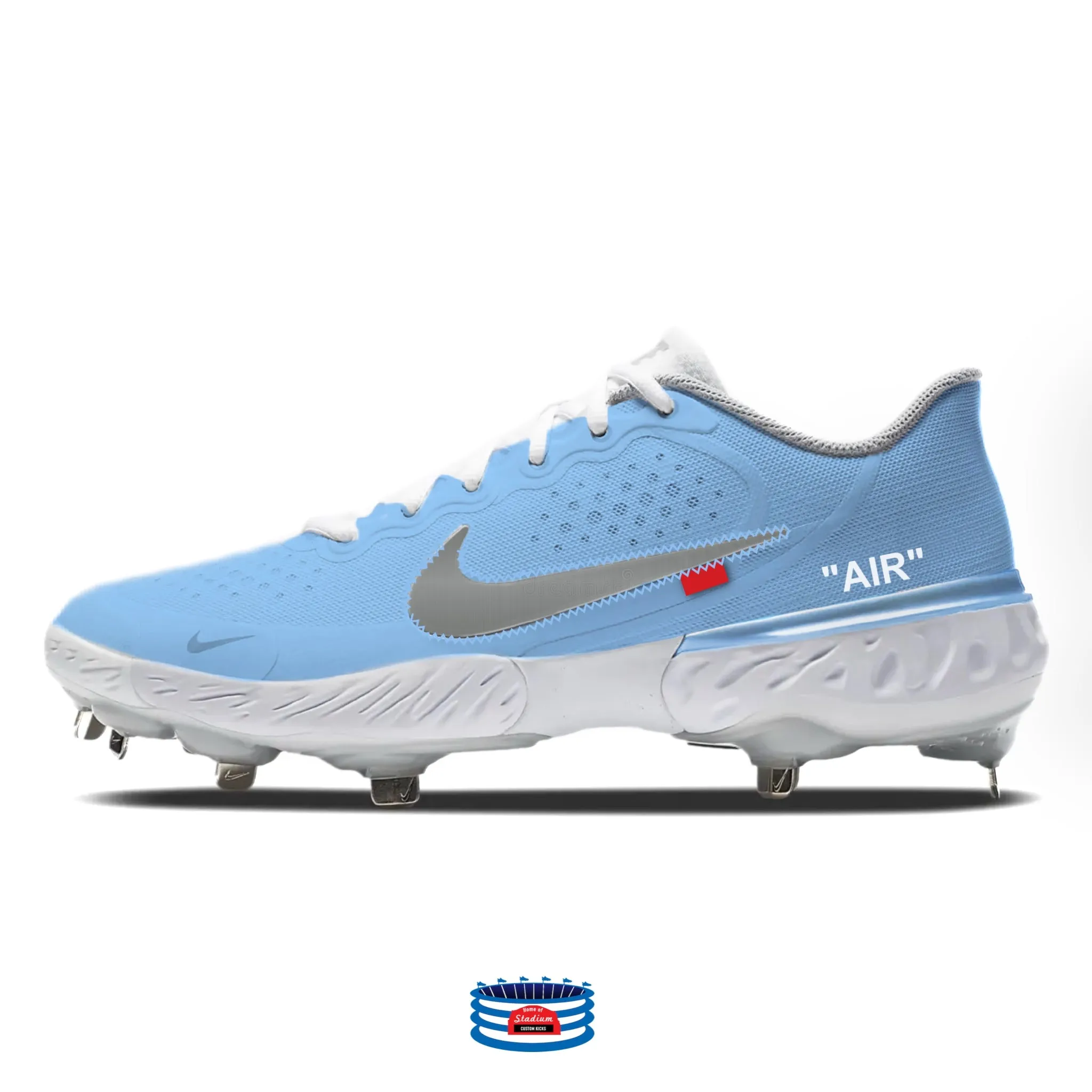 "Carolina Force OW" Nike Alpha Huarache Elite 3 Low Cleats