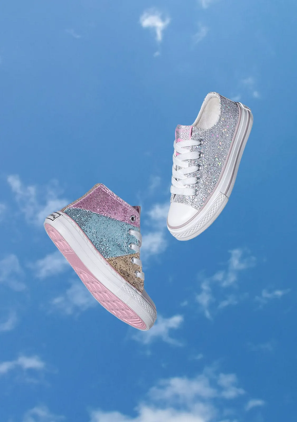Silver Glitter Sneakers