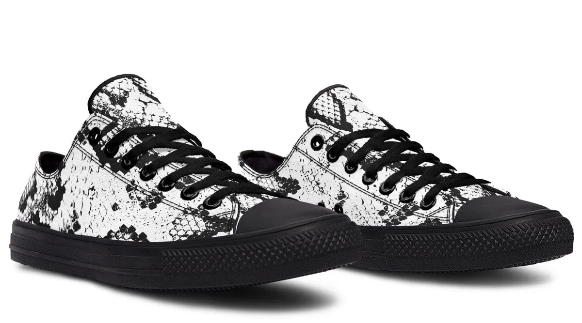 Snake Skin Low Top Shoes
