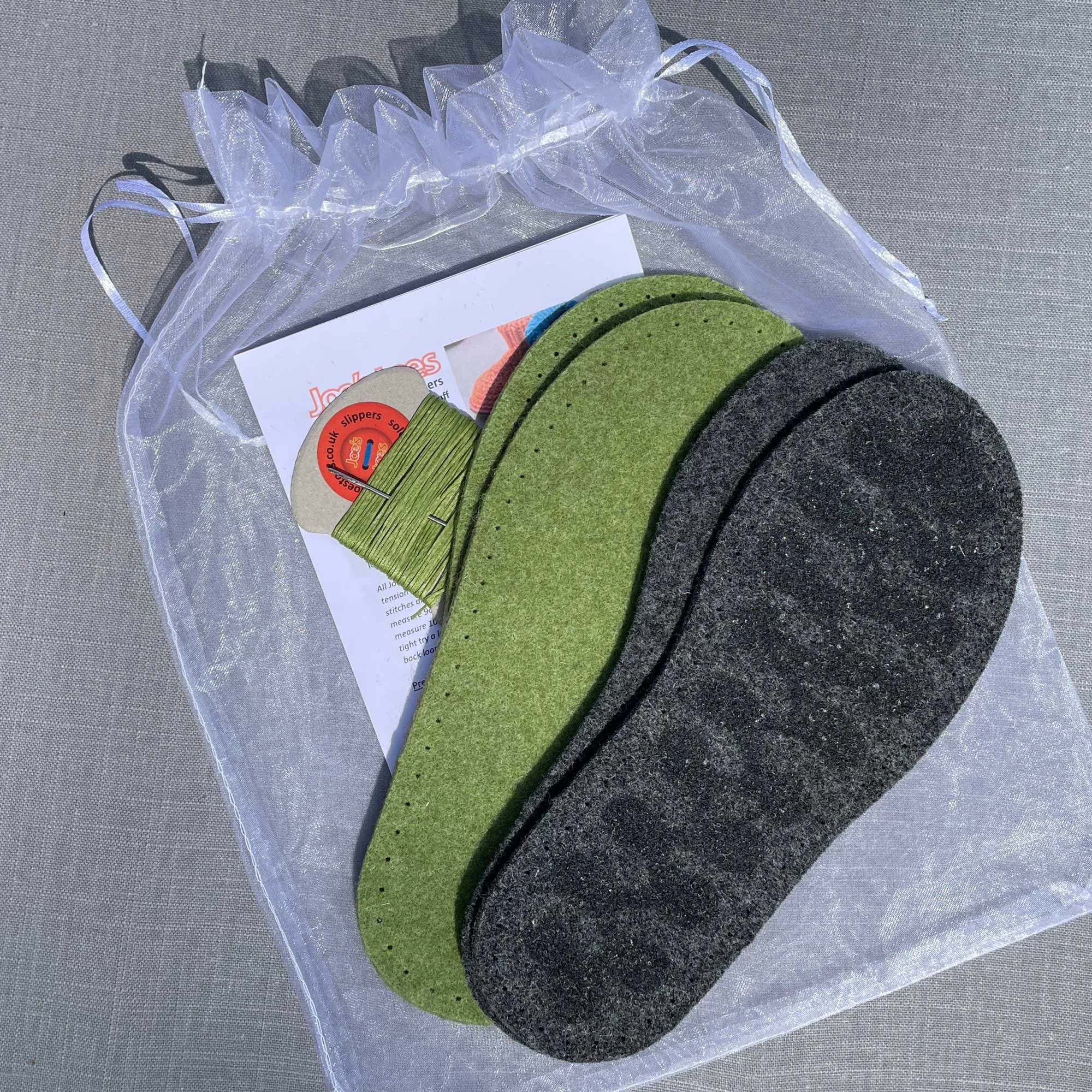 Snuggly Knit Slipper Kit WITHOUT the yarn - choice of colours and soles