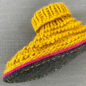Snuggly Knit Slipper Kit WITHOUT the yarn - choice of colours and soles