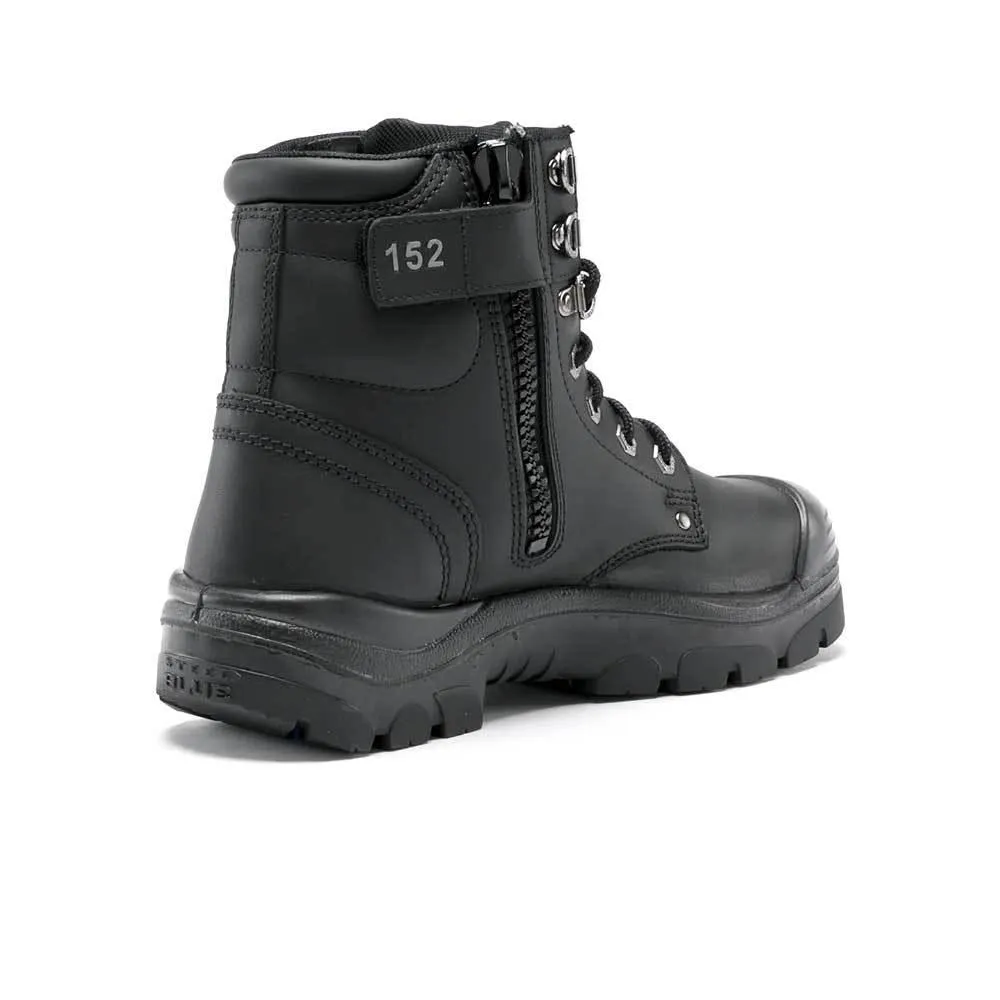 Steel Blue Argyle Zip Bump Cap Work Boots 332152 - Black