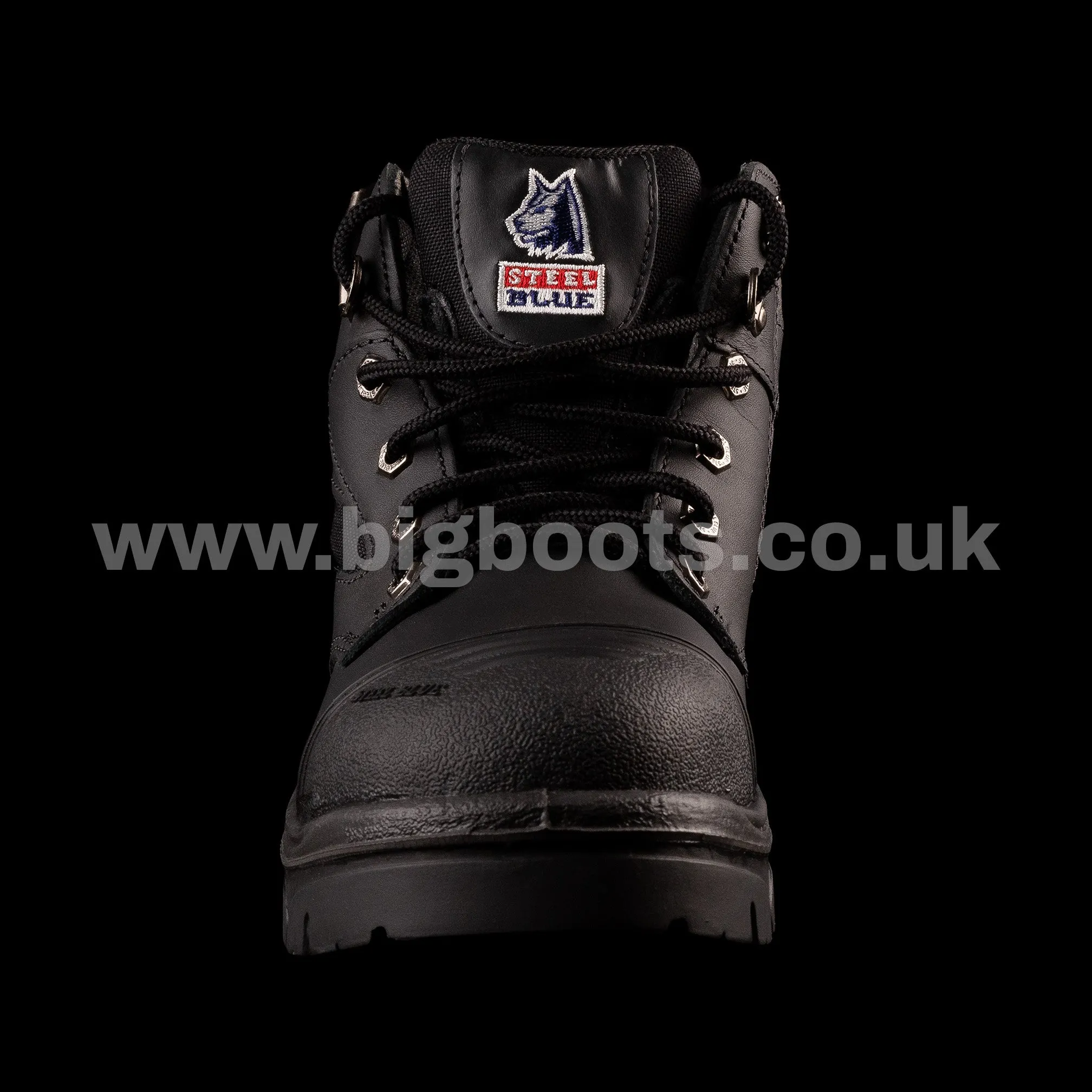 Steel Blue Mens Work Boots Parkes Zip Scuff S3 - Black