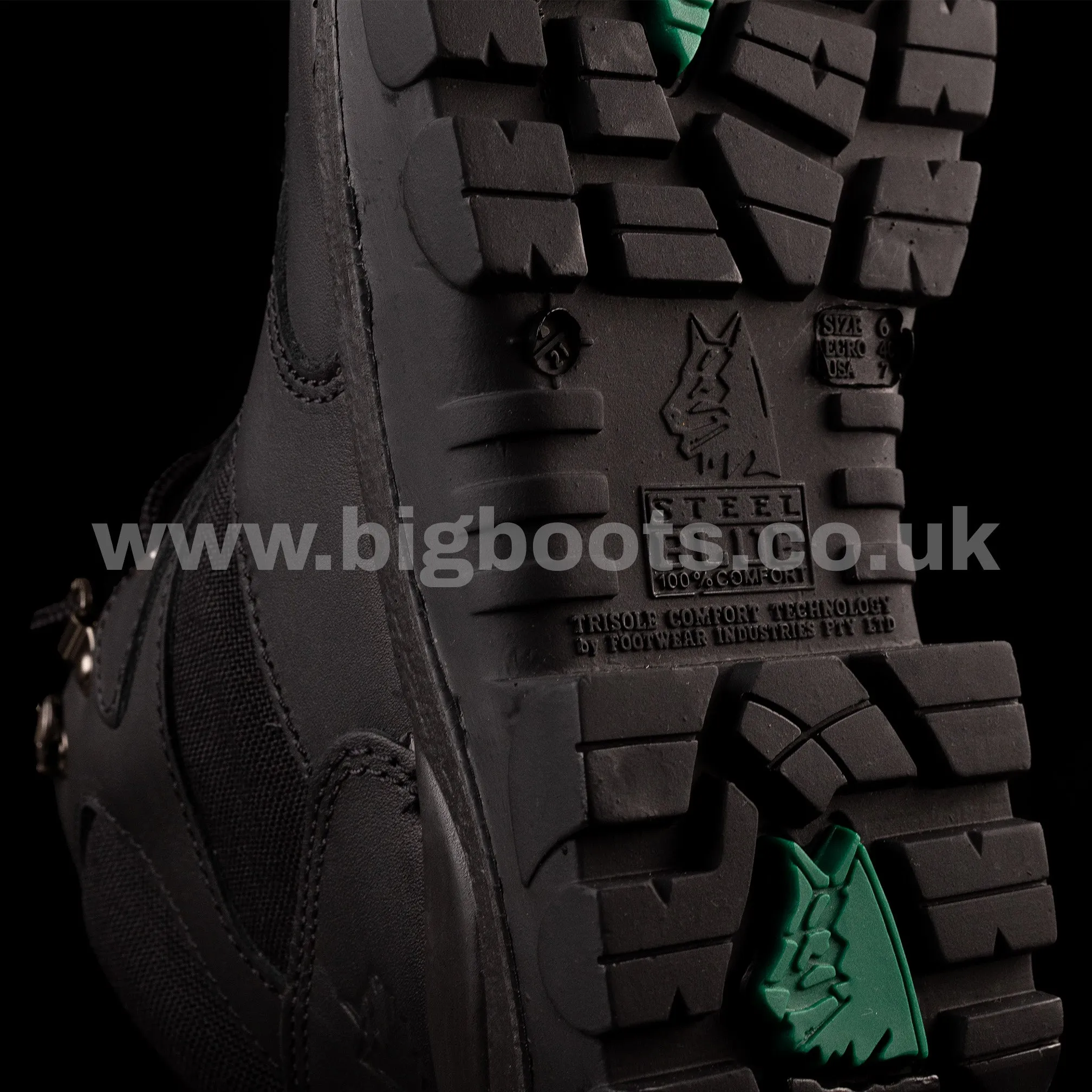 Steel Blue Mens Work Boots Parkes Zip Scuff S3 - Black
