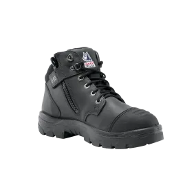 Steel Blue Mens Work Boots Parkes Zip Scuff S3 - Black