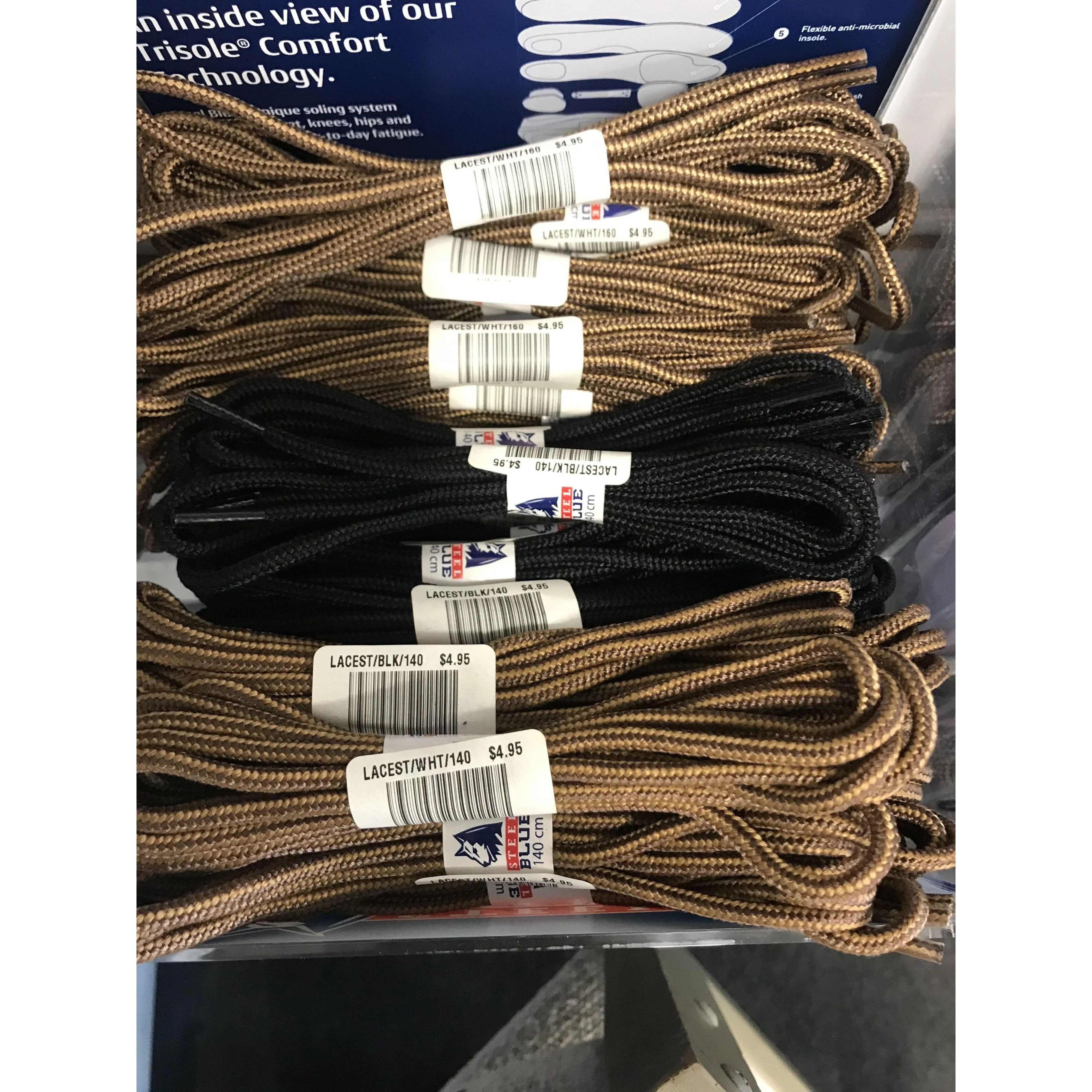 Steel Blue Replacement Boot Laces - LacesSB