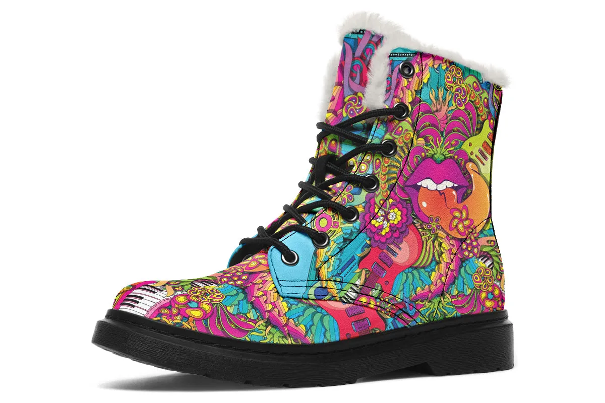 Summer Of Love Faux Fur Boots