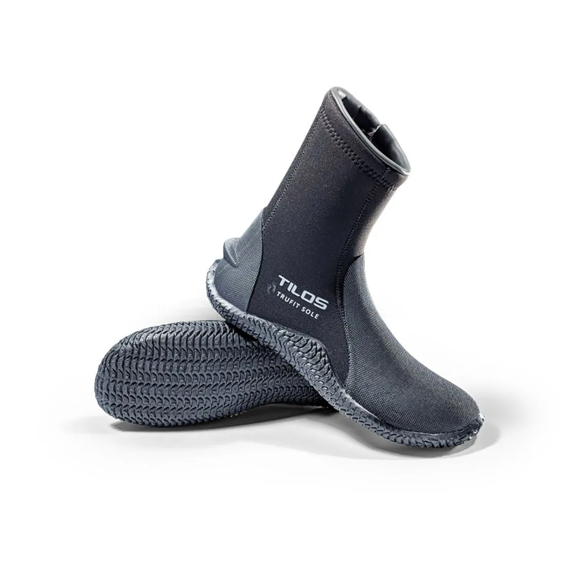 Tilos 5mm Titanium TruFit ThermoFlare Booties for Scuba Diving