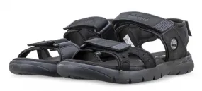 Timberland Mens Slip-On Leather Sandals Footwear - Black Nubuck
