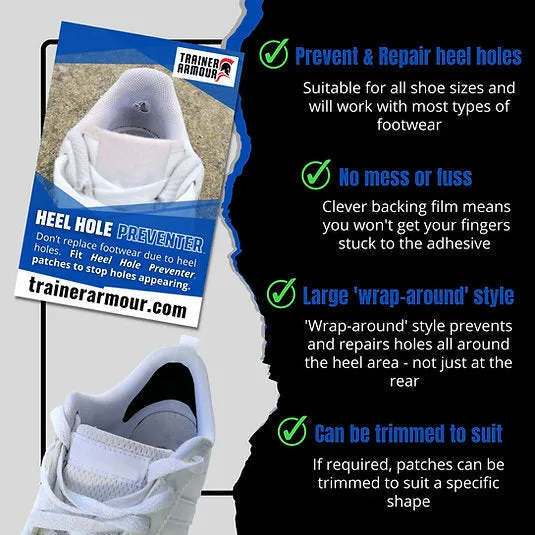 Trainer Armour Heel Hole Preventer - White