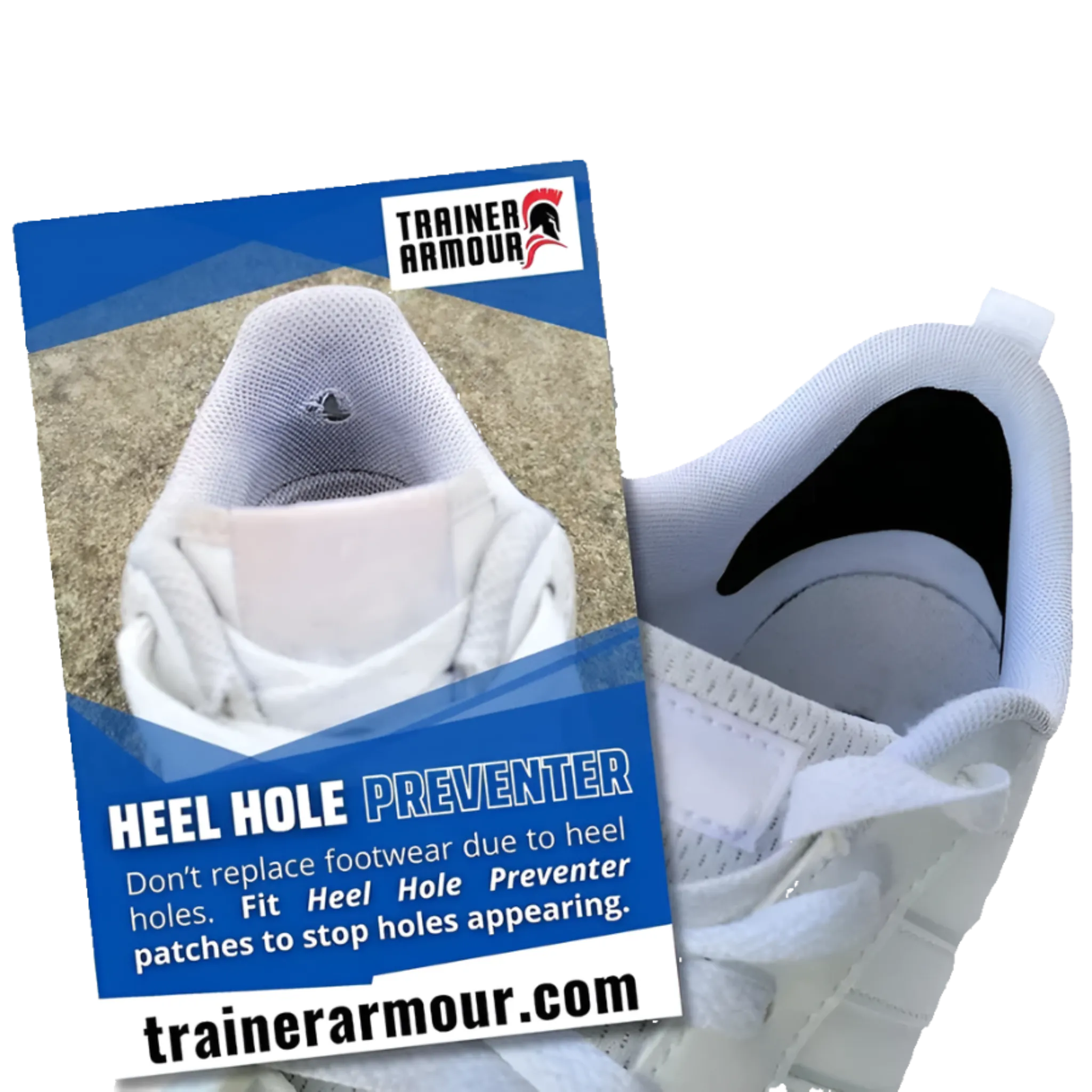 Trainer Armour Heel Hole Preventer - White