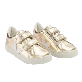 Veja Esplar Velcro Leather Shoes - Platine White
